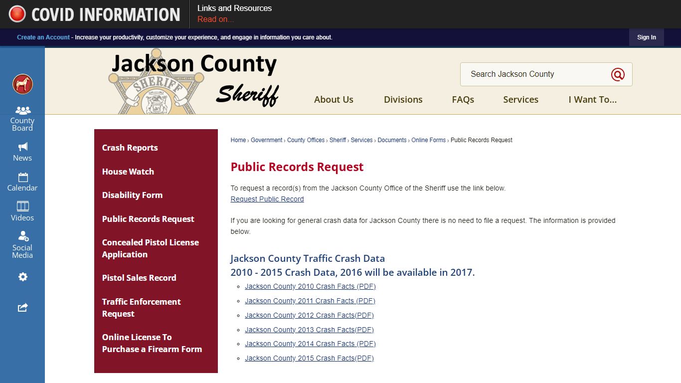 Public Records Request | Jackson County, MI